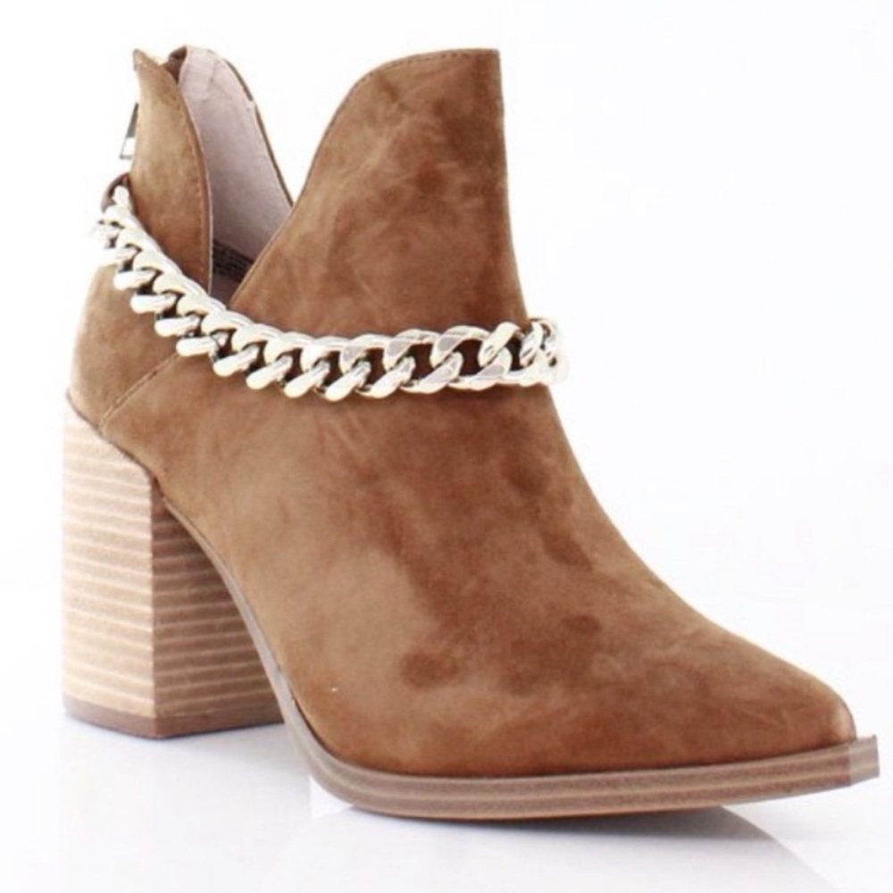 NEW Steve Madden Cedar Cognac Suede Boots Size 9 Western Boho Ankle festival